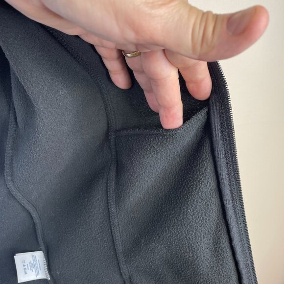 Lands End Womens Cabincore Full Zip Fleece Vest Size S Black Hiking Gorpcore - Picture 6 of 8